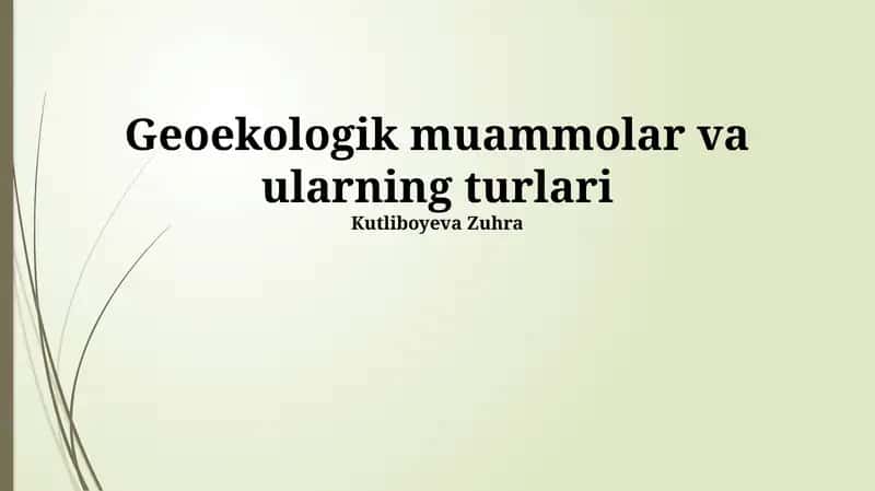 Tabiiy ofatlar va ularning oqibatlari