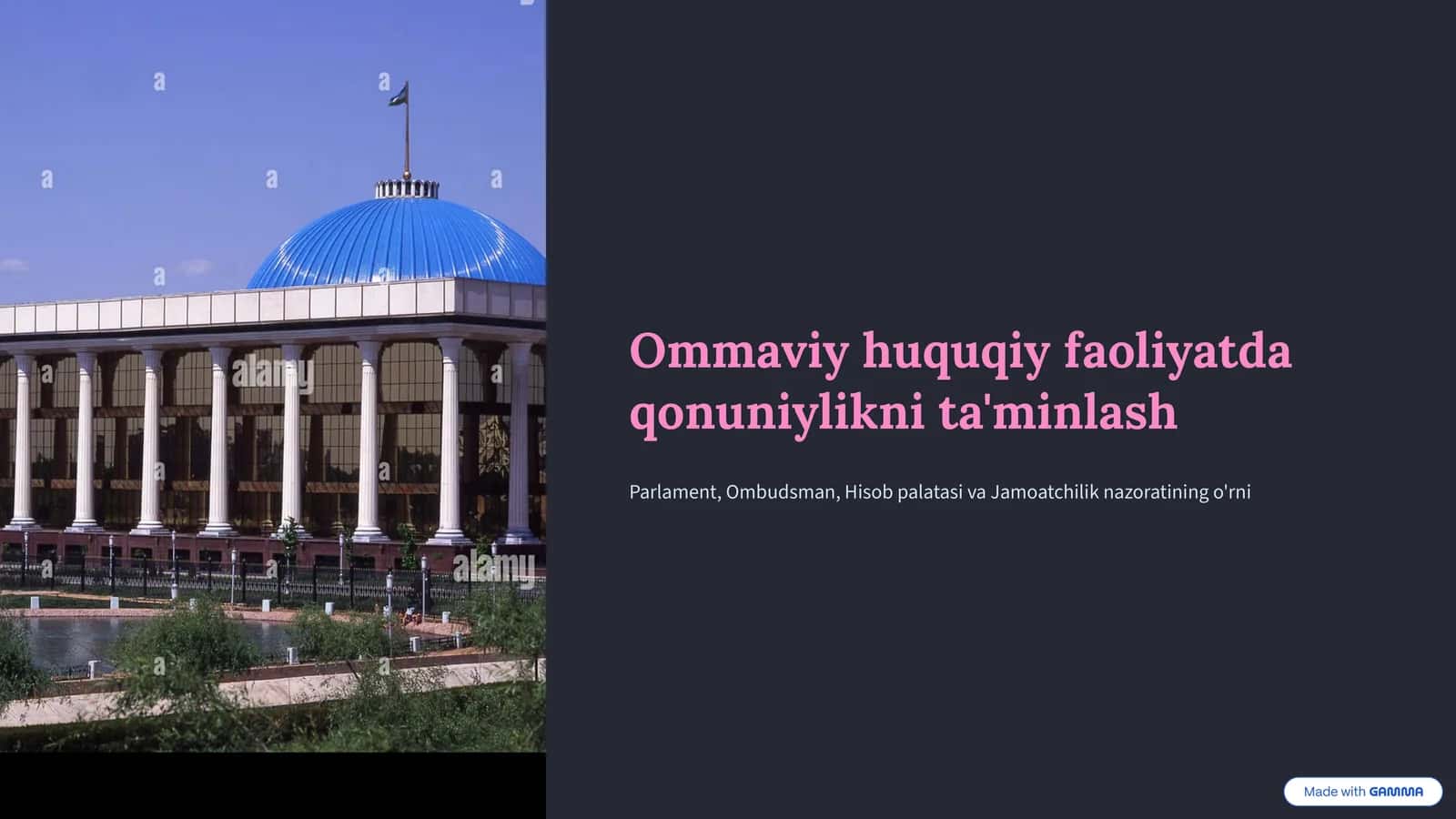Ommaviy huquqiy faoliyatda qonuniylikni ta'minlash