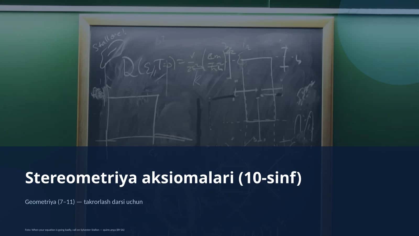 Stereometriya aksiomalari (10-sinf)