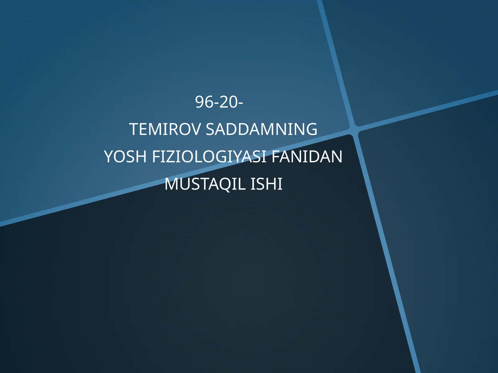 Yosh fiziologiyasi