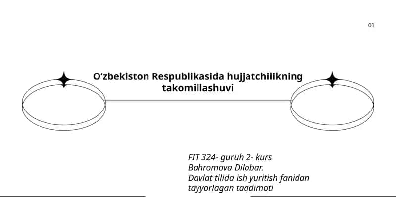 Davlat tilida ish yuritish fanidan tayyorlagan taqdimoti