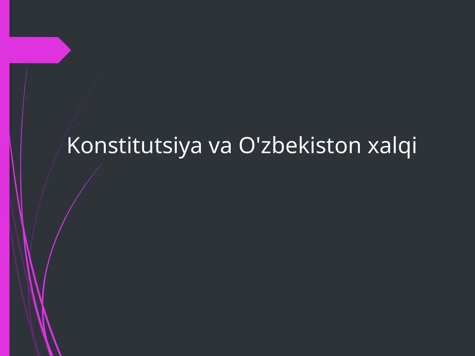 Konstitutsiyava O'zbekiston xalqi