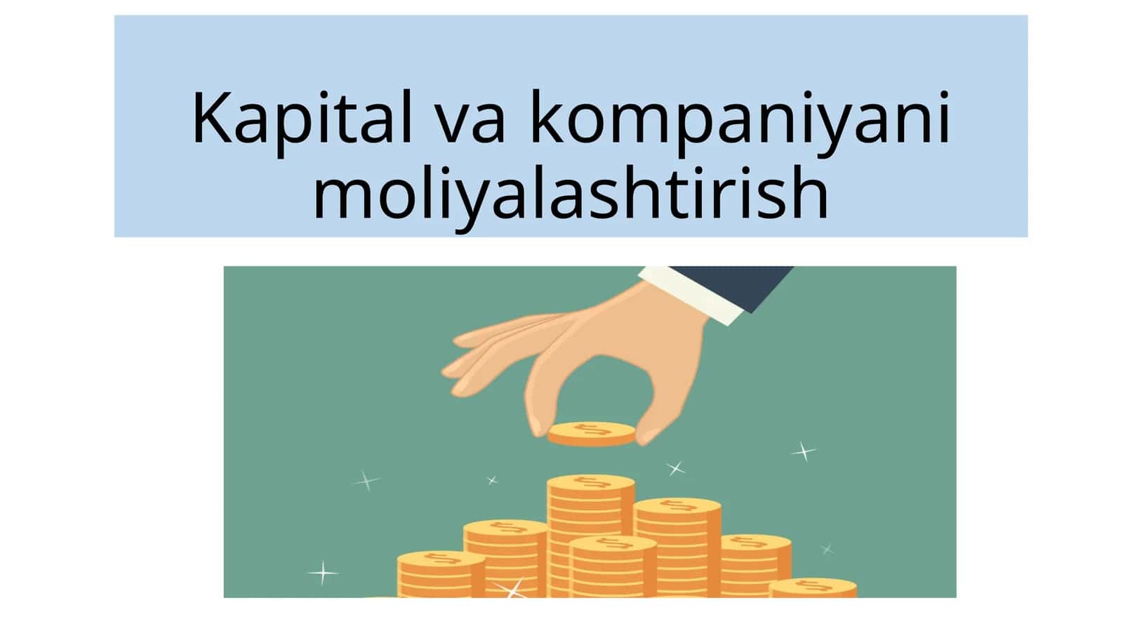 Kapital va kompaniyani moliyalashtirish