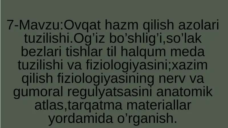 Ovqat hazm qilish tizimi