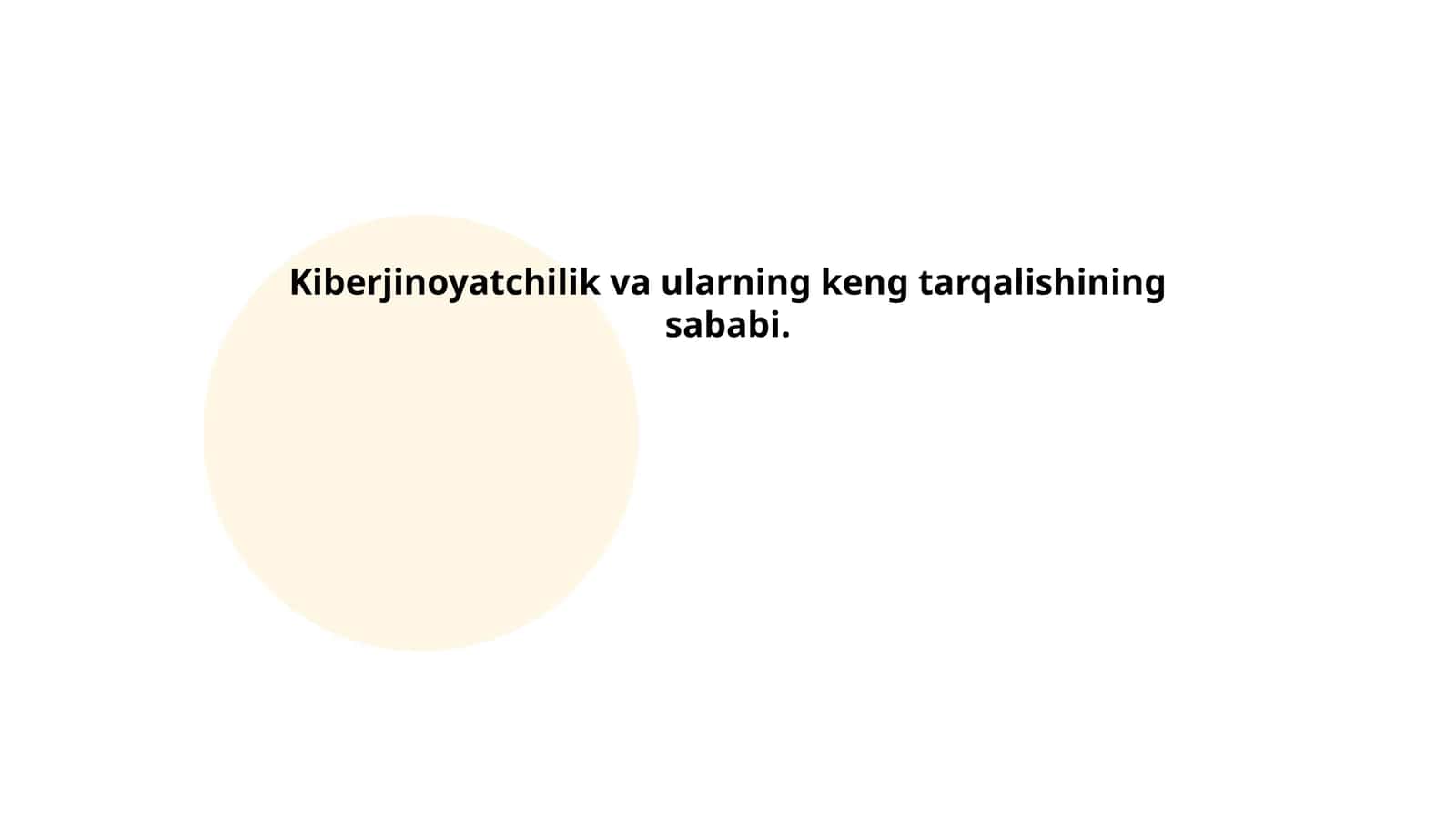 Kiberjinoyatchilik va ularning keng tarqalishining sababi