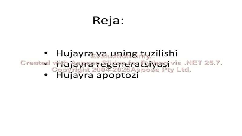 Hujayra va uning tuzilishi