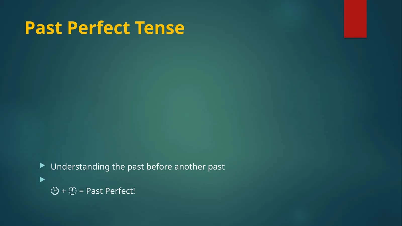 Past Perfect Tense