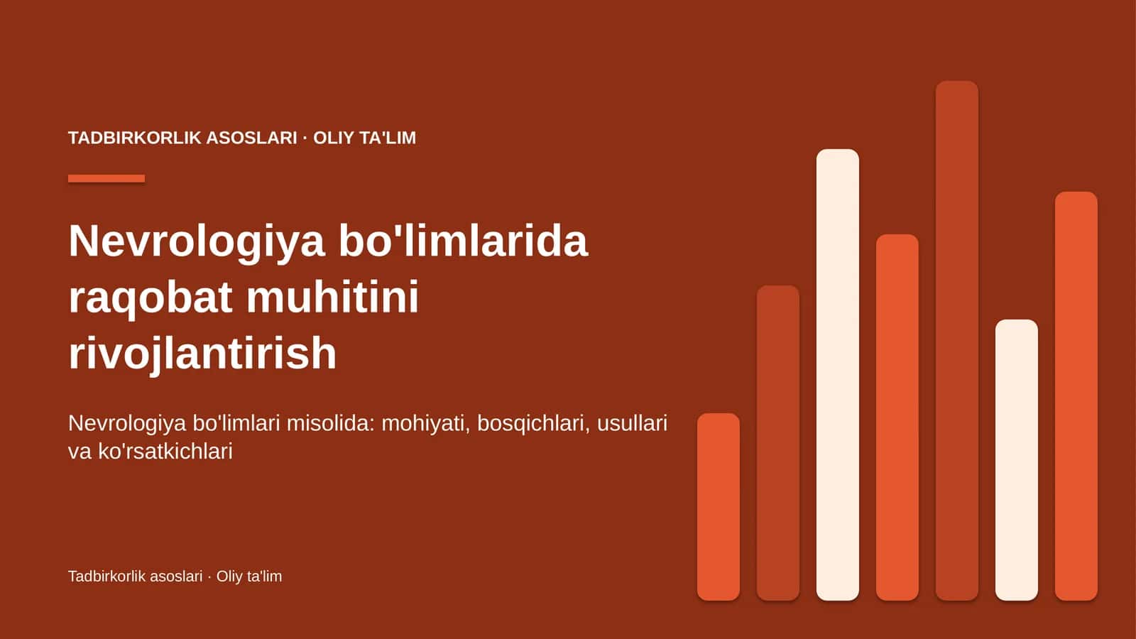 nevrologiya bo'limlarida raqobat muhitini rivojlantirish 4449