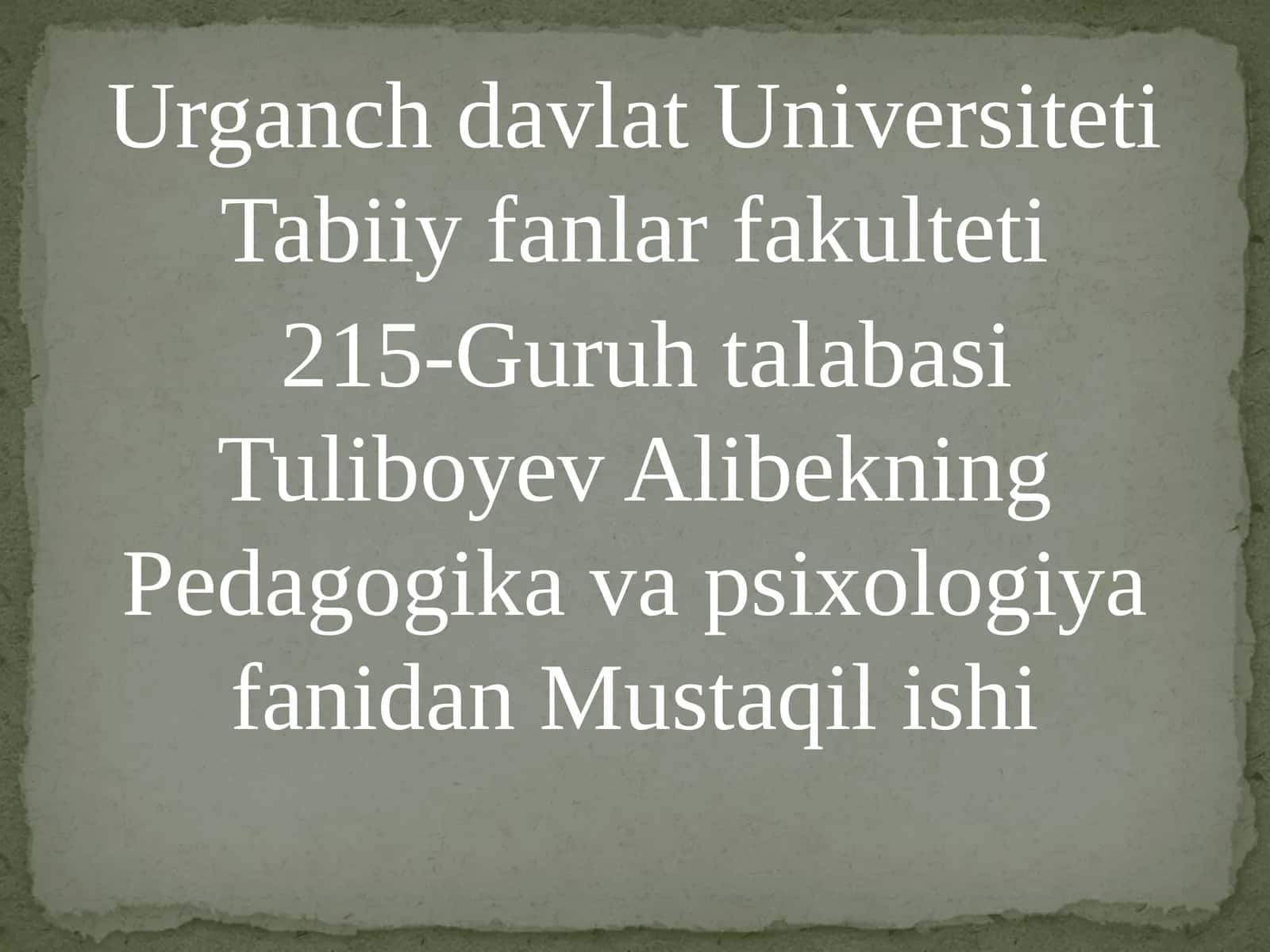 Qobiliyatlar haqida tushuncha