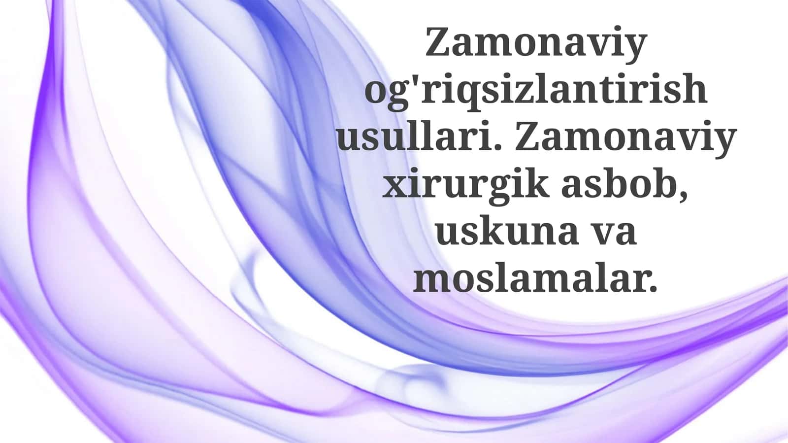 Zamonaviy og'riqni boshqarish ko'p uslubli analjeziyani