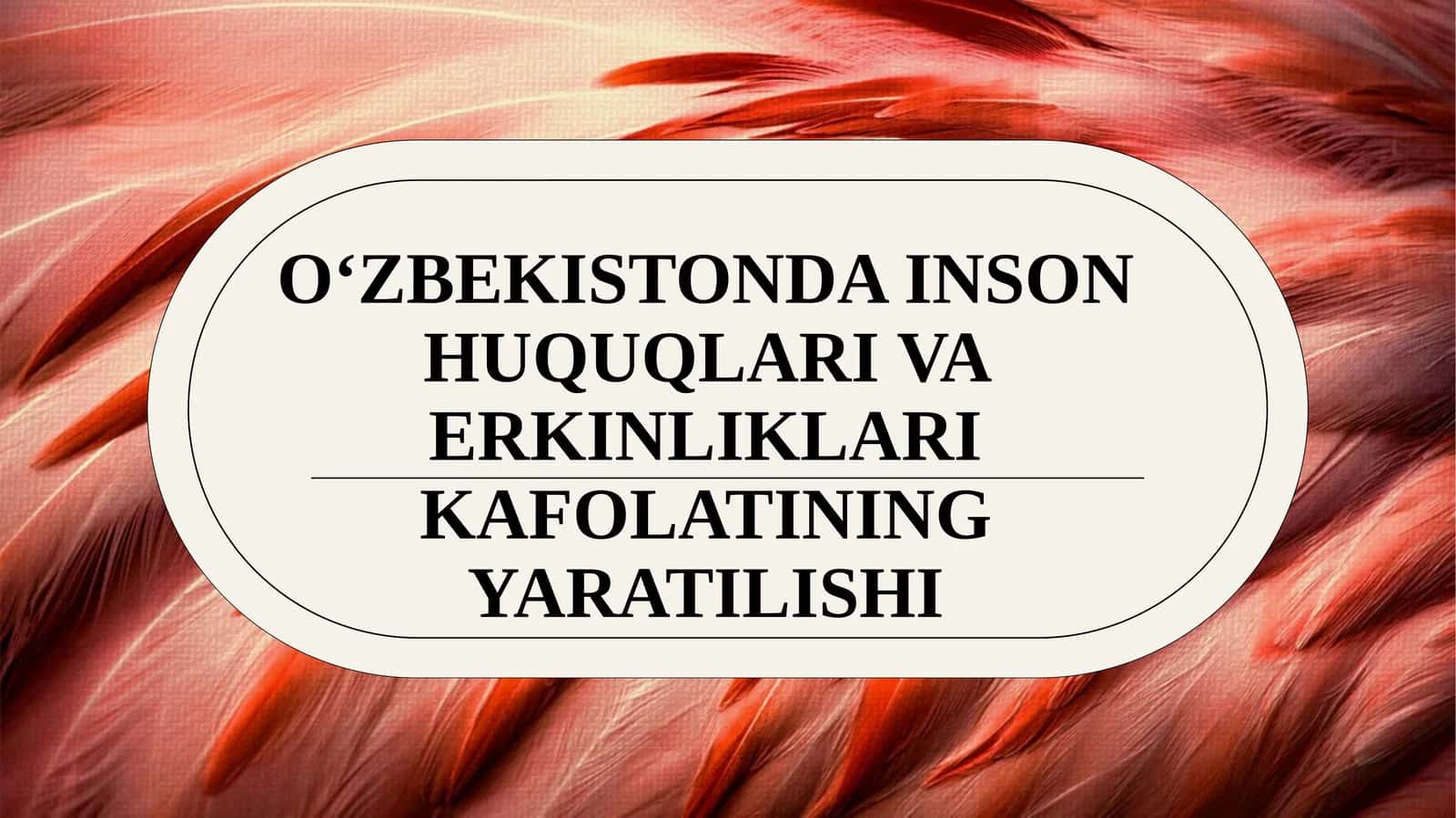 O‘zbekistonda inson huquqlari va erkinliklari kafolatlanishi