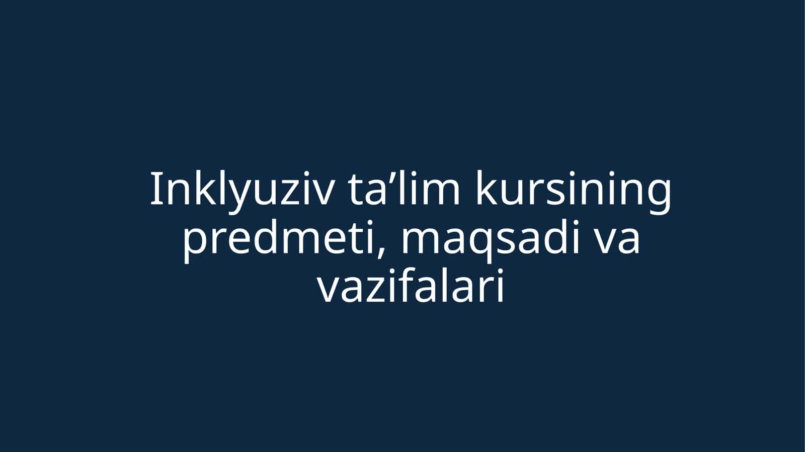 Inklyuziv ta'lim kursi