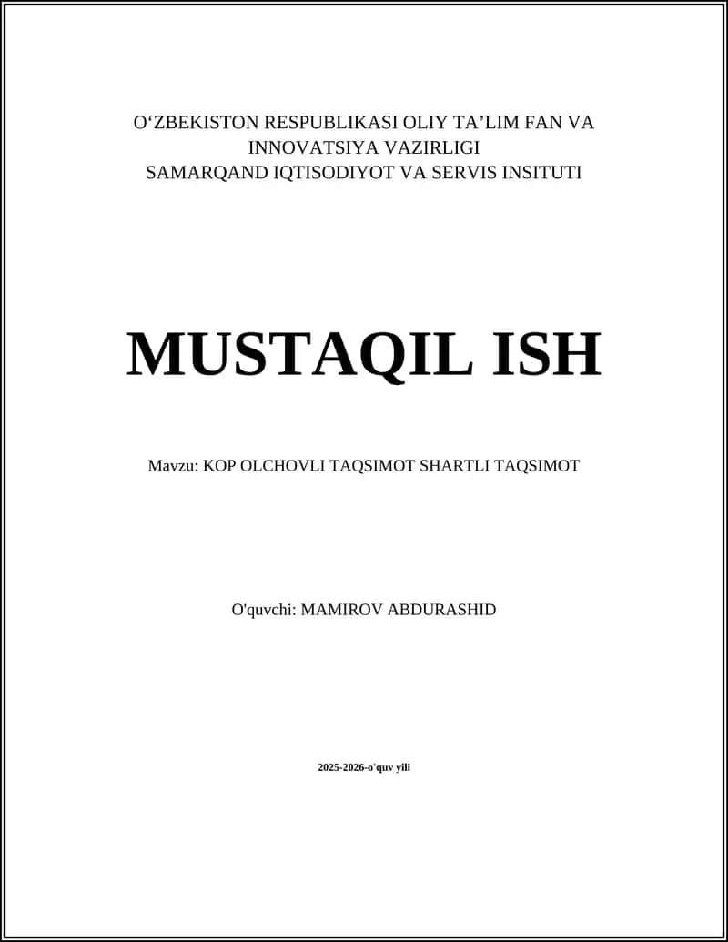 Ko'p o'lchovli taqsimot