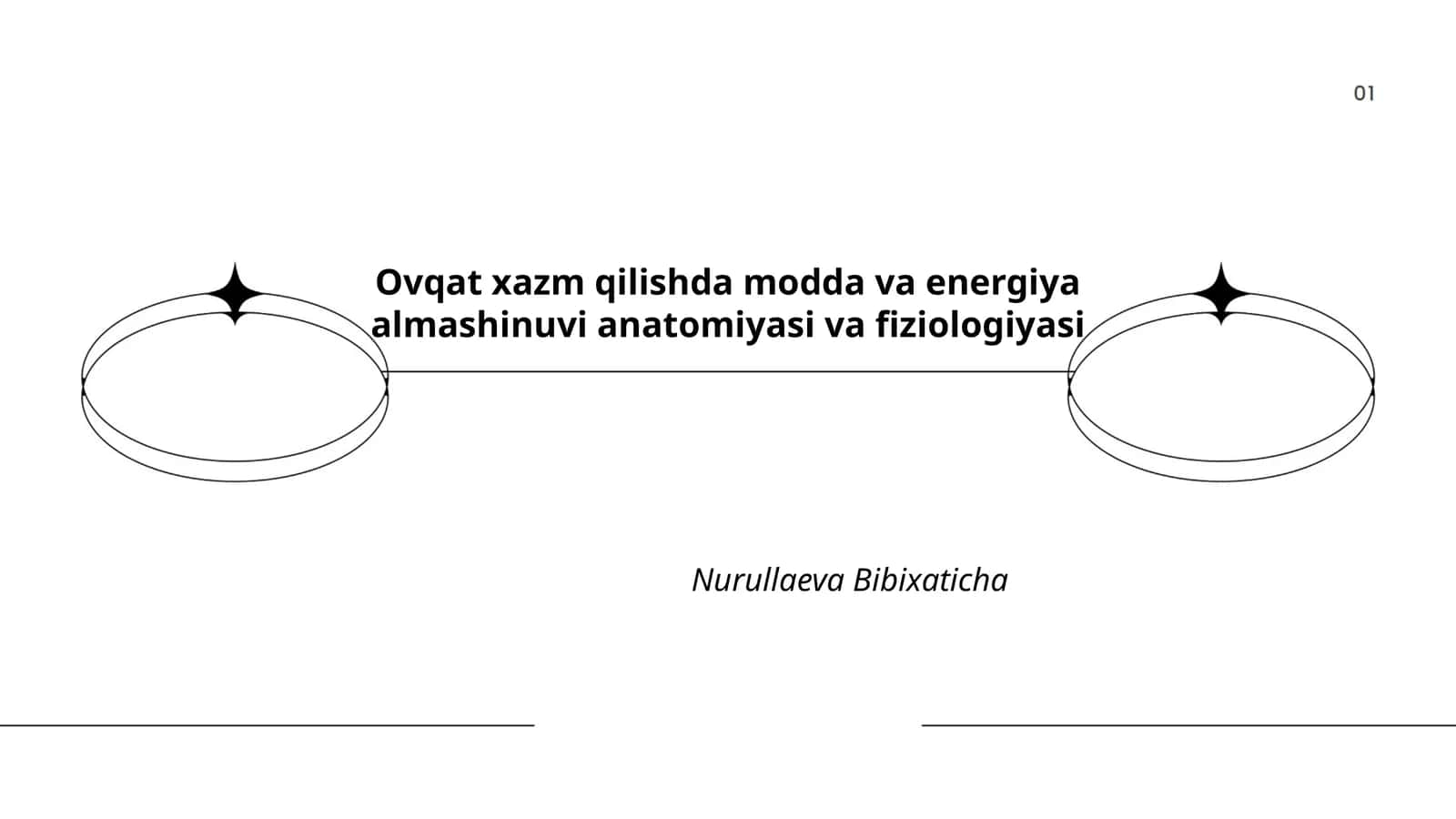 Ovqat xazm qilishda modda va energiya almashinuvi anatomiyasi va fiziologiyasi