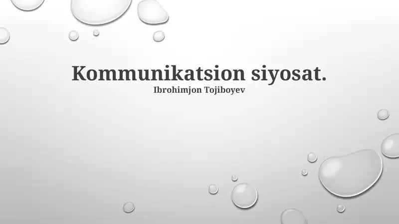 Kommunikatsion siyosat