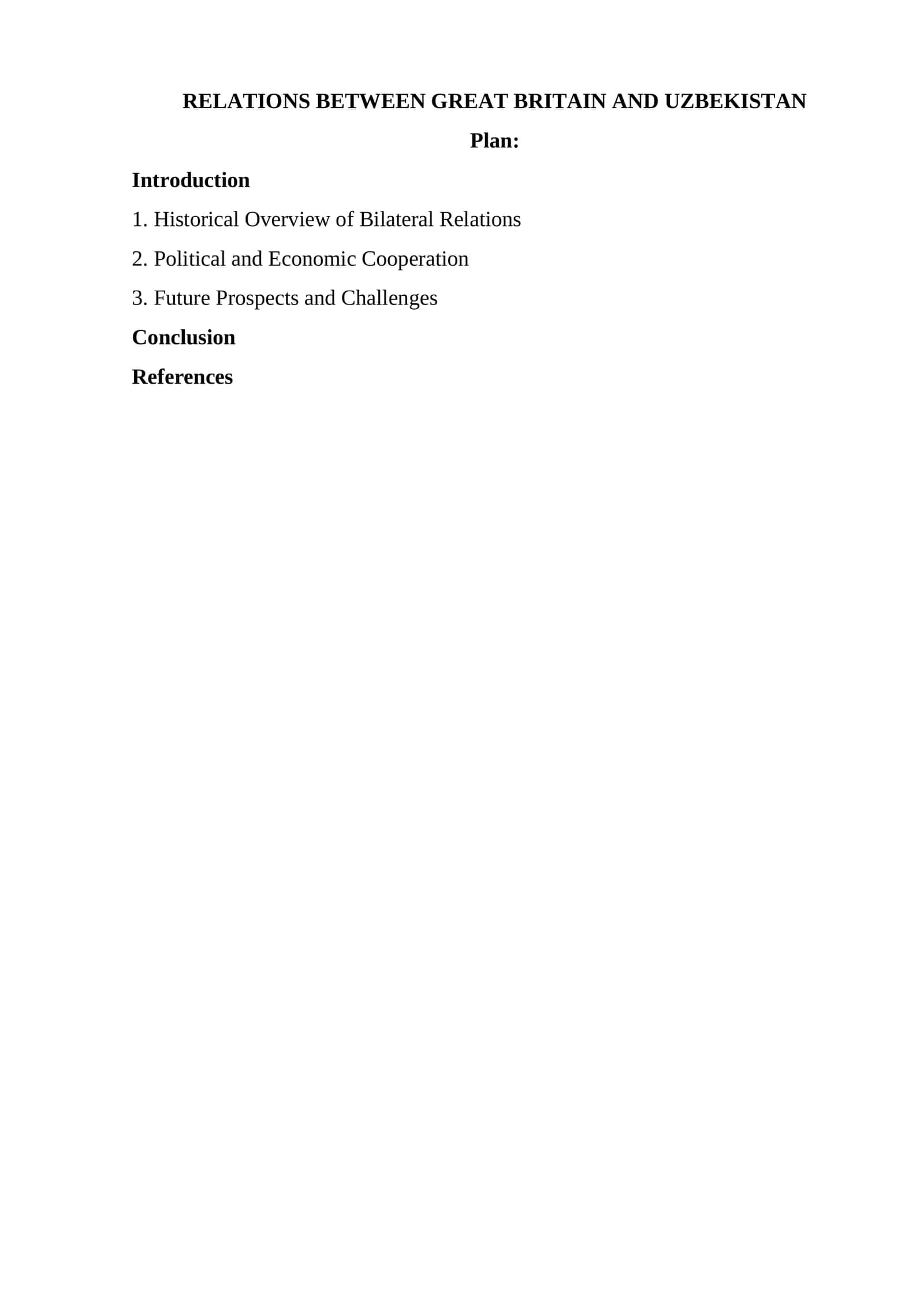 Relations between Great Britain and Uzbekistan