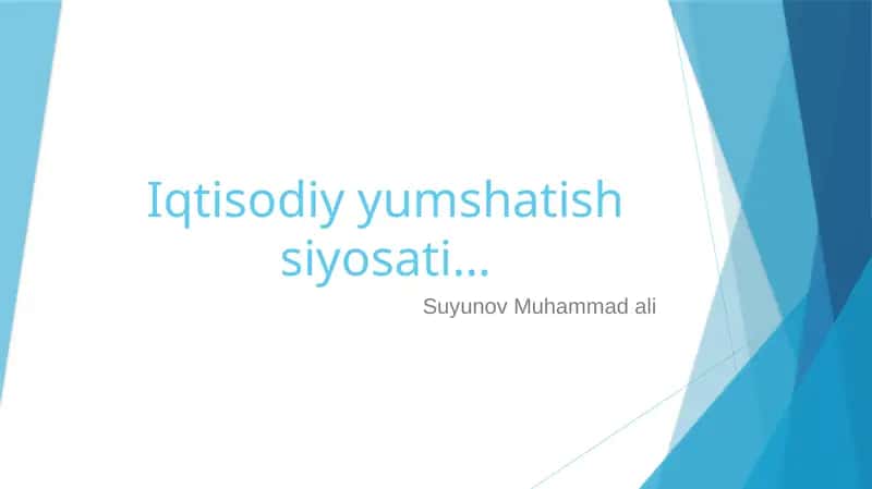 Iqtisodiysiyosat