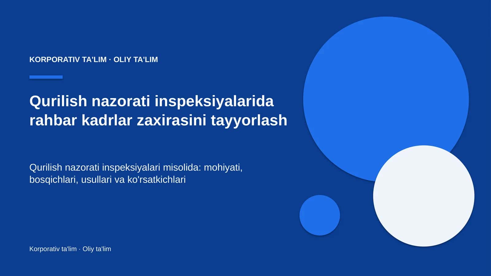 qurilish nazorati inspeksiyalarida rahbar kadrlar zaxirasini tayyorlash 3202