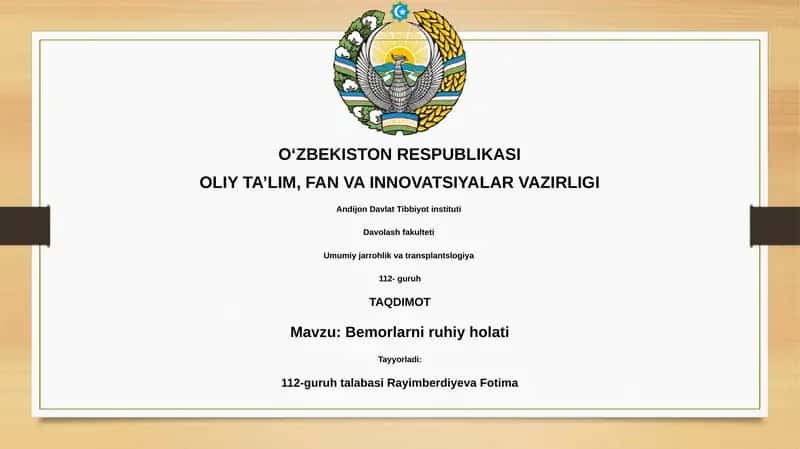 Umumiy jarrohlik va transplantslogiya