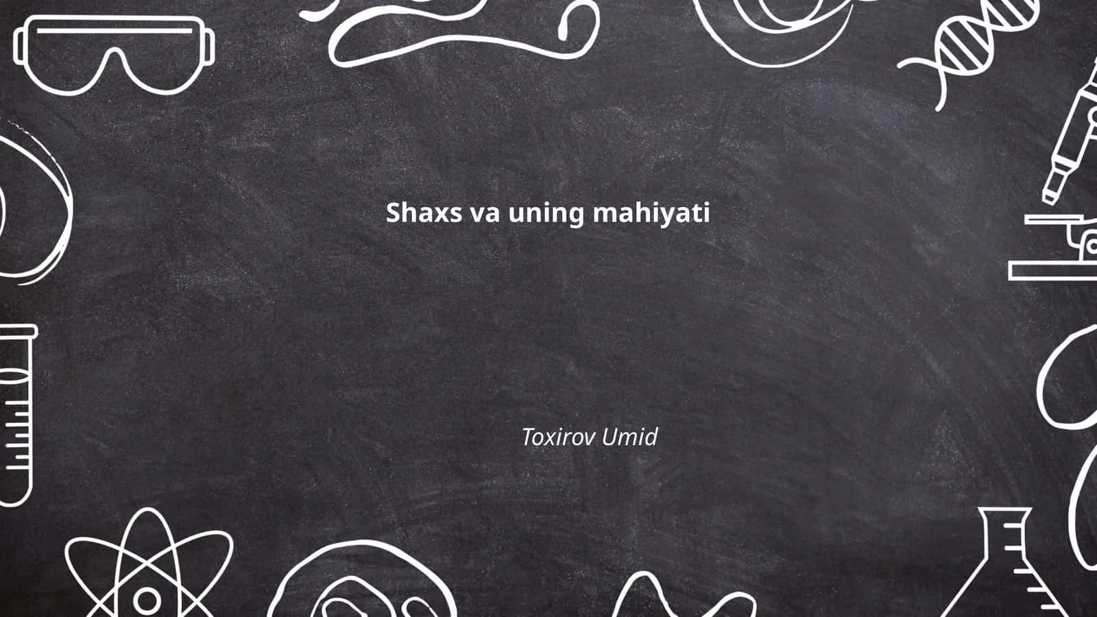Shaxsning psixologik aspektlari