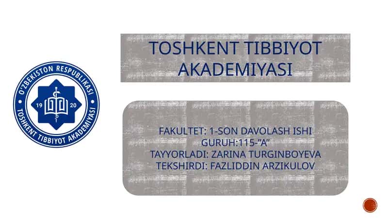 Toshkent Tibbiyot Akademiyasi