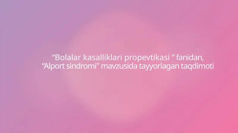 Alport sindromi