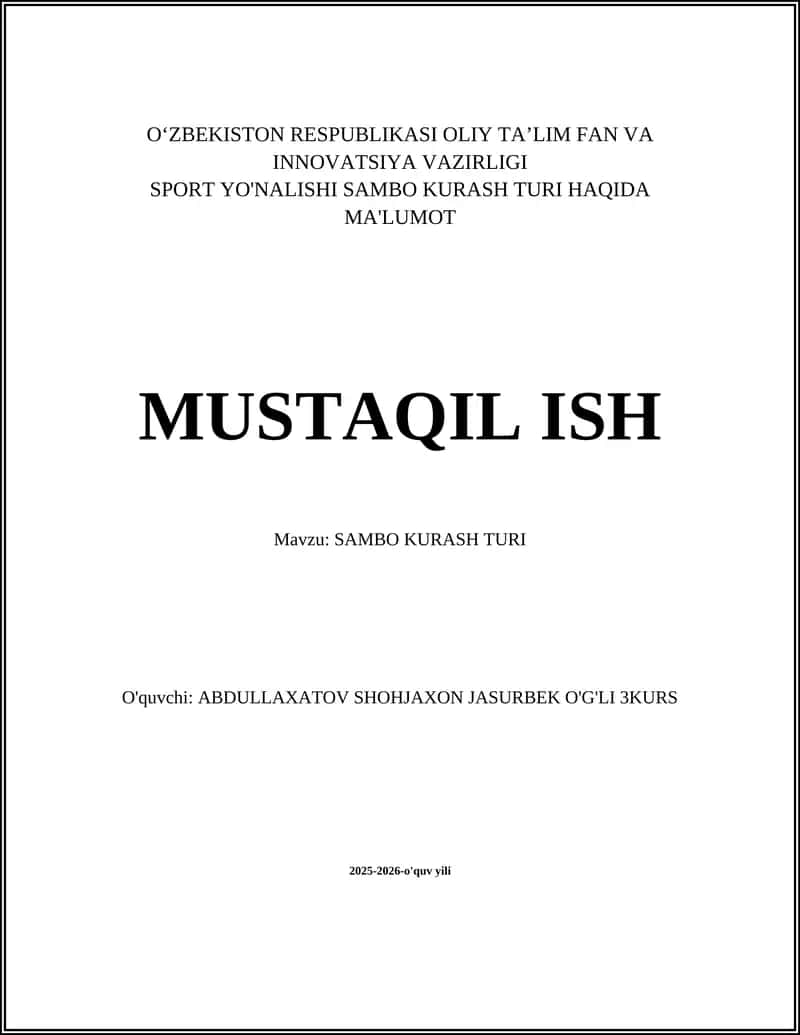 SAMBO KURASH TURI