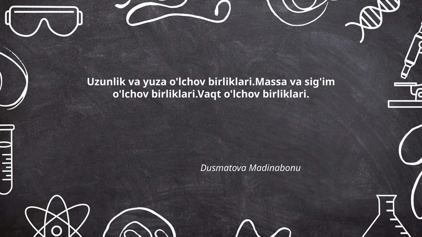 Uzunlik va yuza o'lchov birliklari