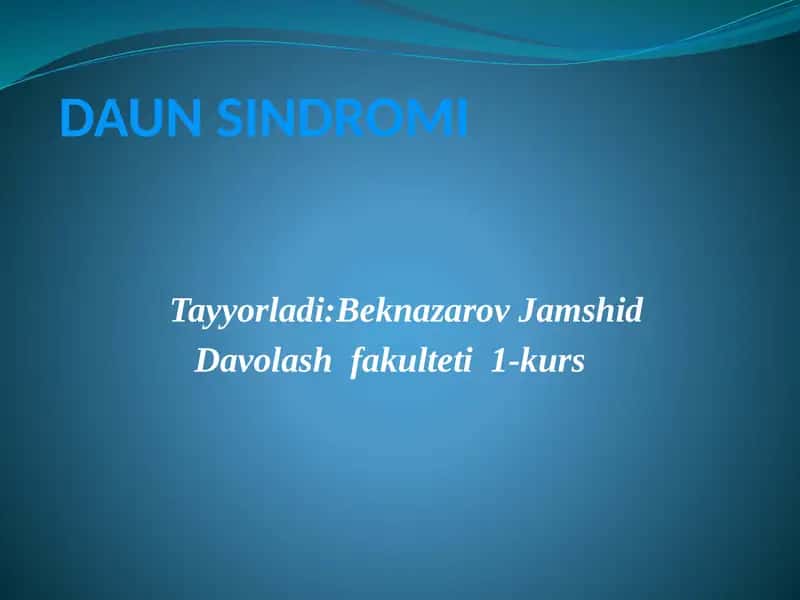 Daun sindromi
