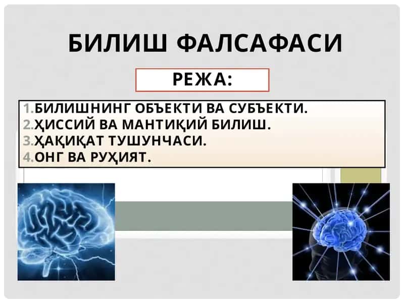 БИЛИШ ФАЛСАФАСИ