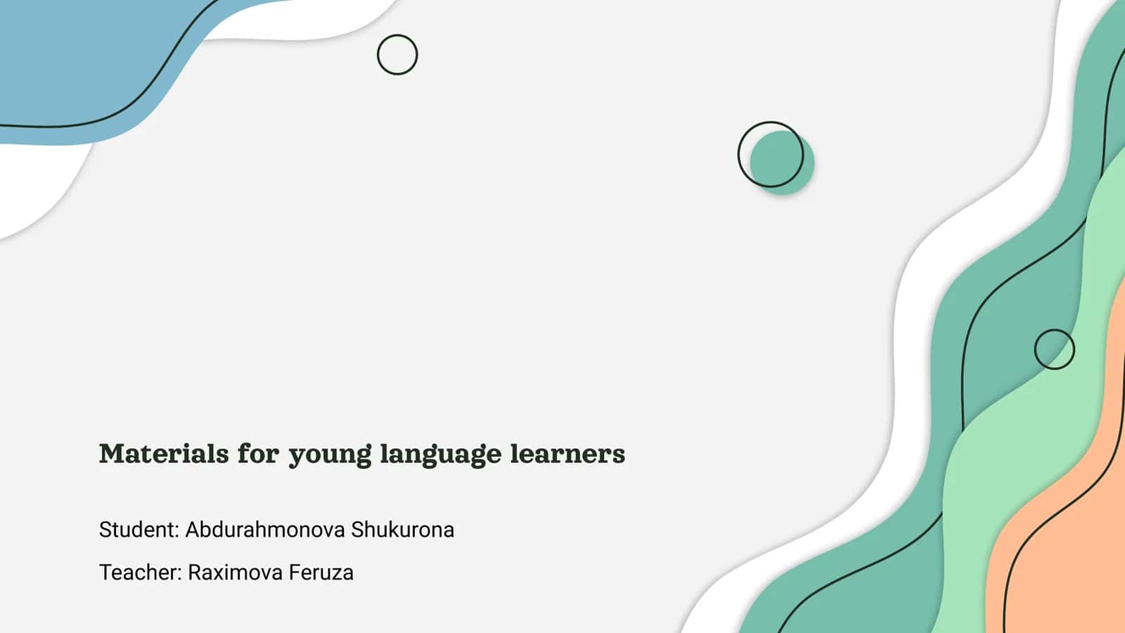 Materials for young language learners