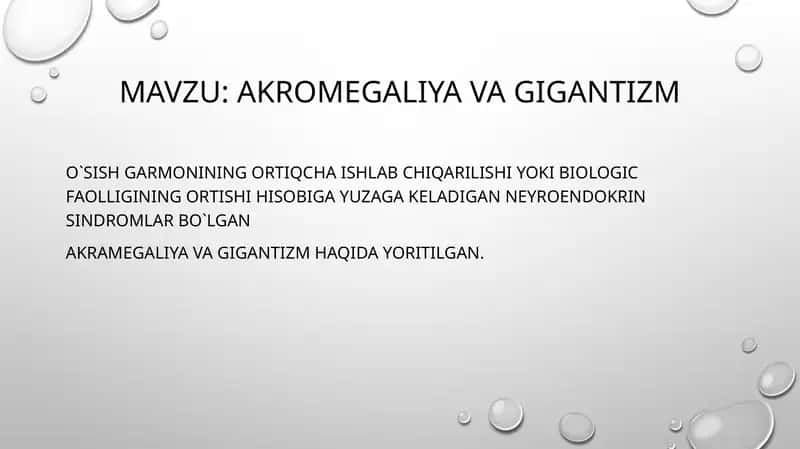Akromegaliya va Gigantizm