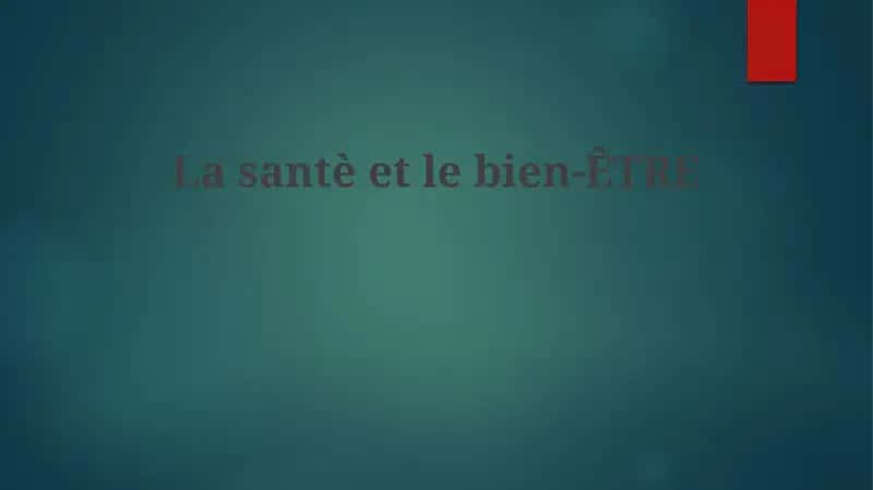 Lasantèet lebien-ÊTRE