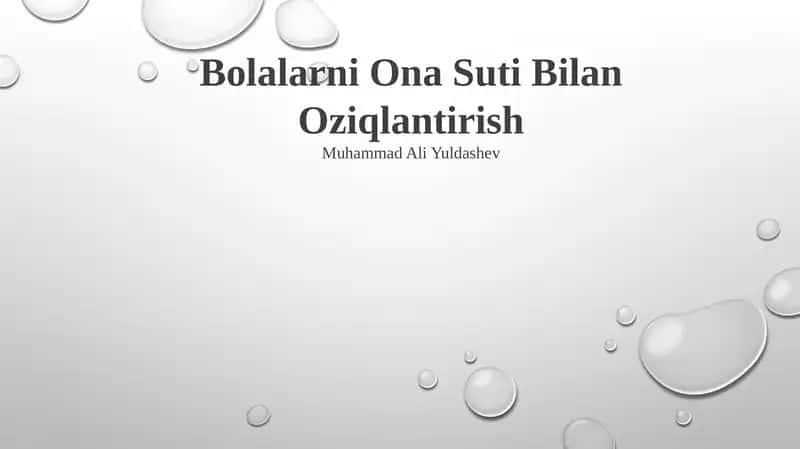 Bolalarni Ona Suti Bilan Oziqlantirish