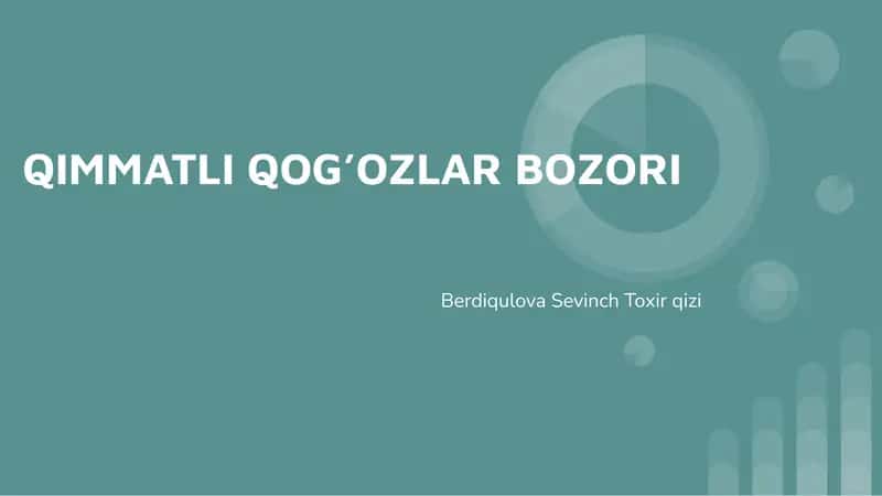 Qimmatli Qog’ozlar Bozori