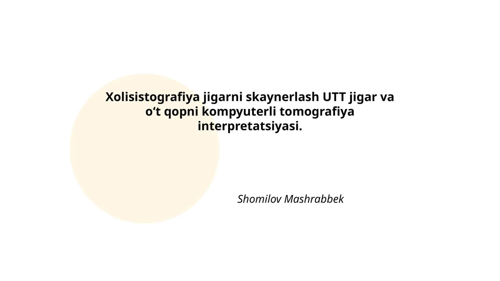 Xolisistografiya tahlillari