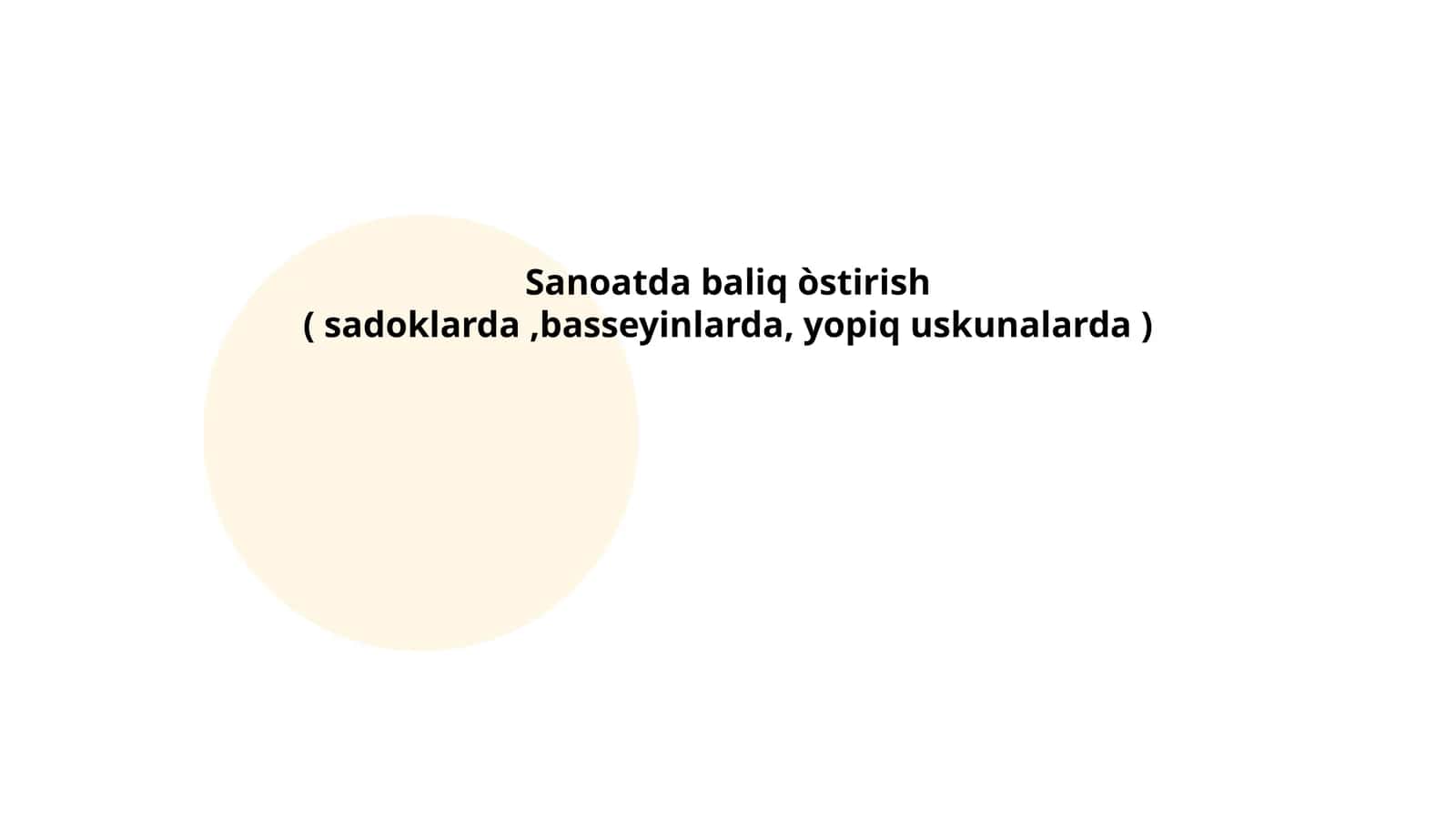 Sadoklarda baliq yetishtirish texnologiyalari