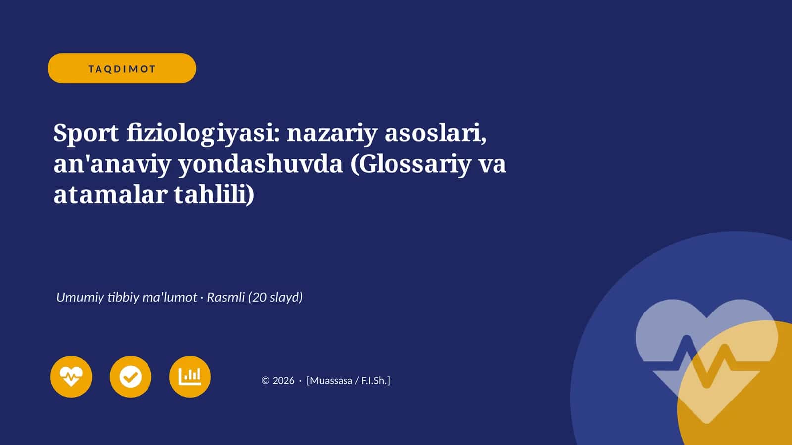 Sport fiziologiyasi: nazariy asoslari, an'anaviy yondashuvda (Glossariy va atamalar tahlili)