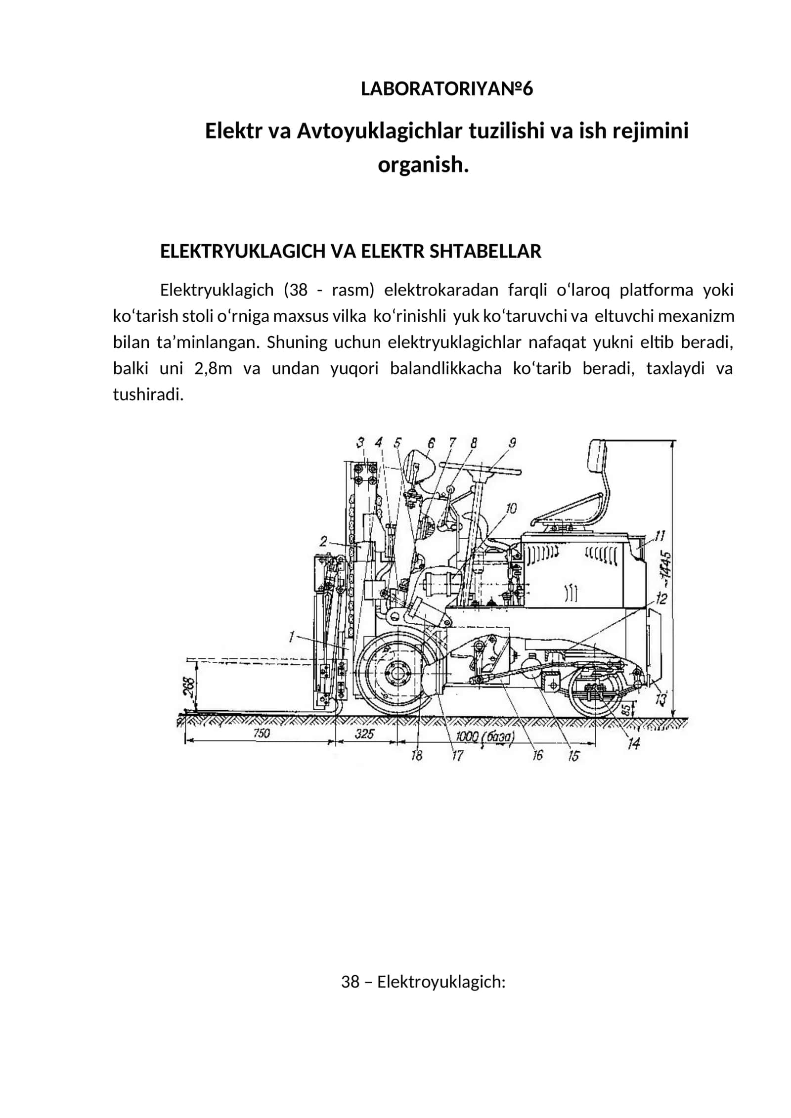 Elektr va Avtoyuklagichlar tuzilishi va ish rejimini organish