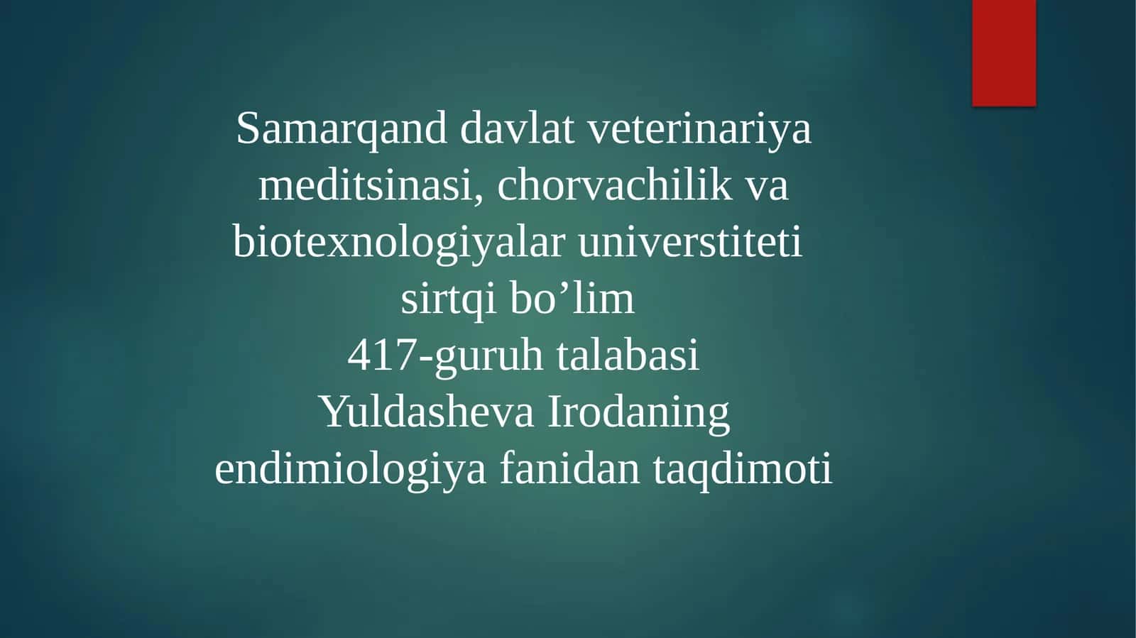 Endemiologiya