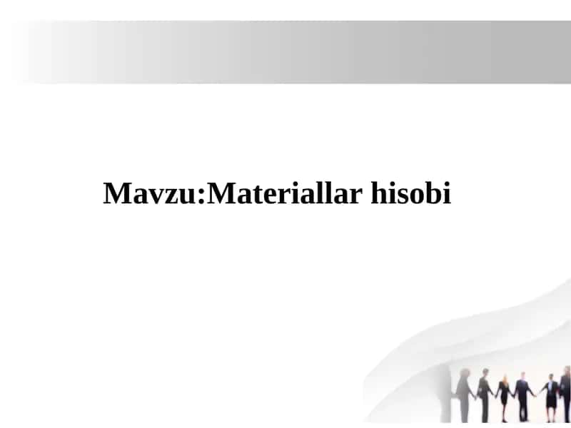 Materiallar hisobi