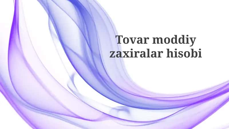 Tovarmoddiyzaxiralarhisobi