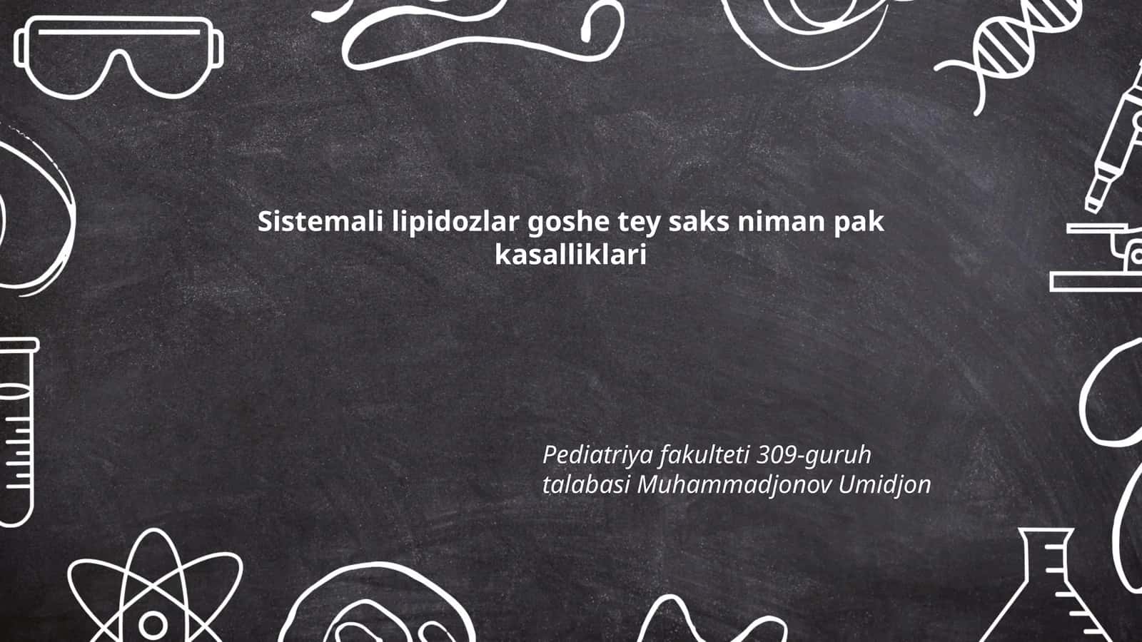 Sistemali lipidozlar goshe tey saks niman pak kasalliklari