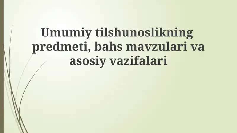 Tilshunoslik Predmeti