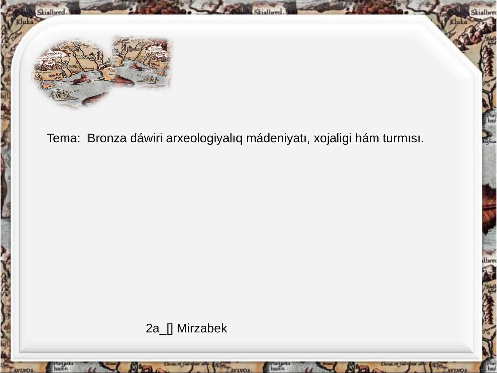 Bronza dáwiri arxeologiyalıq mádeniyatı, xojaligi hám turmısı