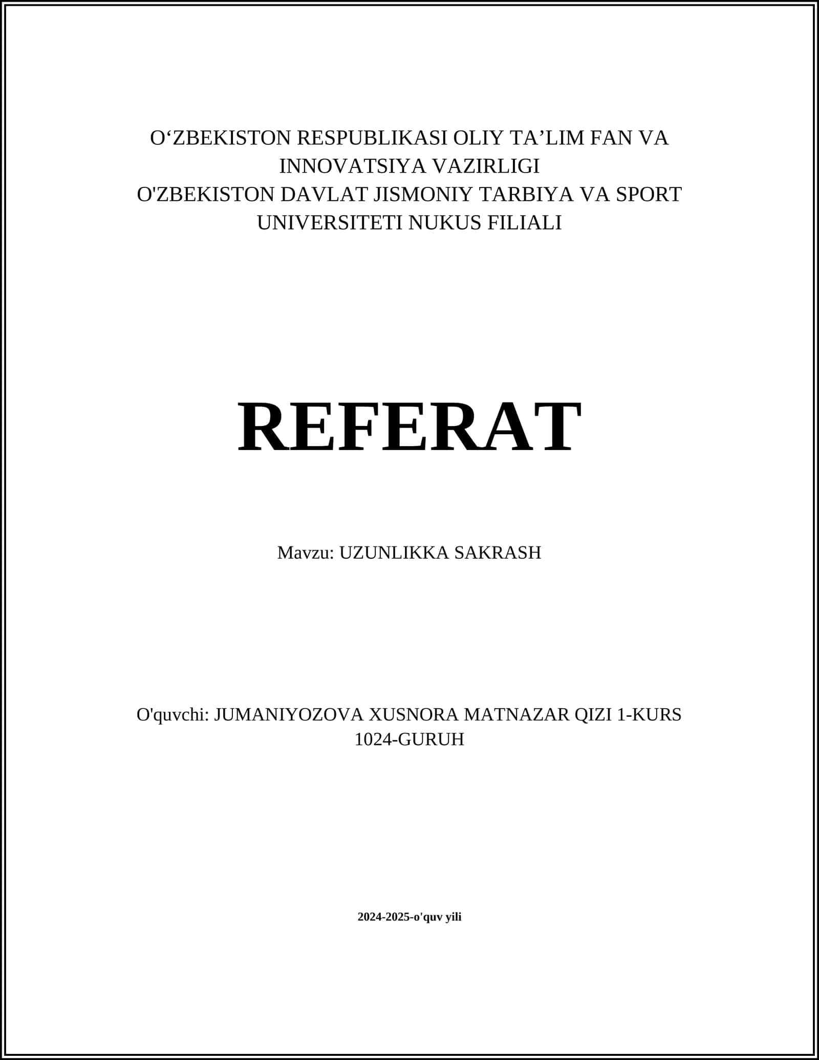 Uzunlikka sakrash texnikasi