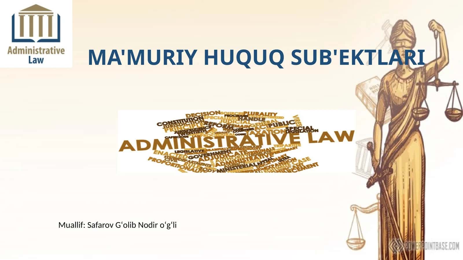 MA'MURIY HUQUQ SUB'EKTLARI