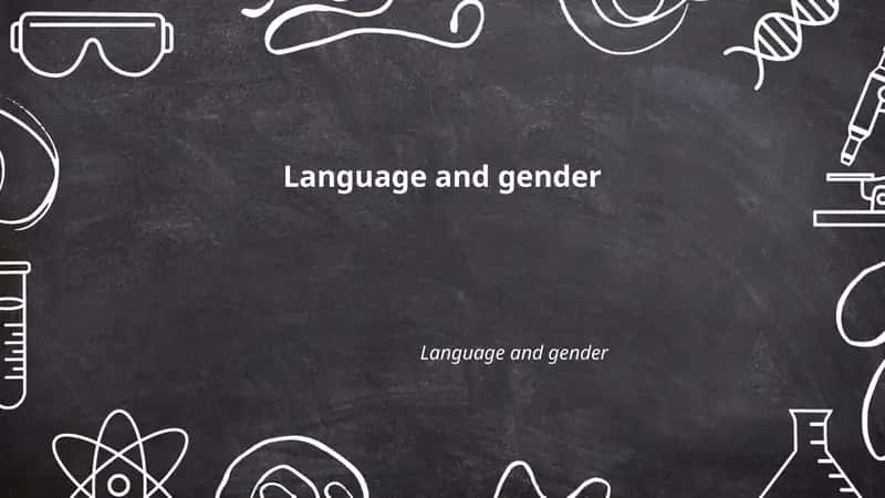 Language and gender