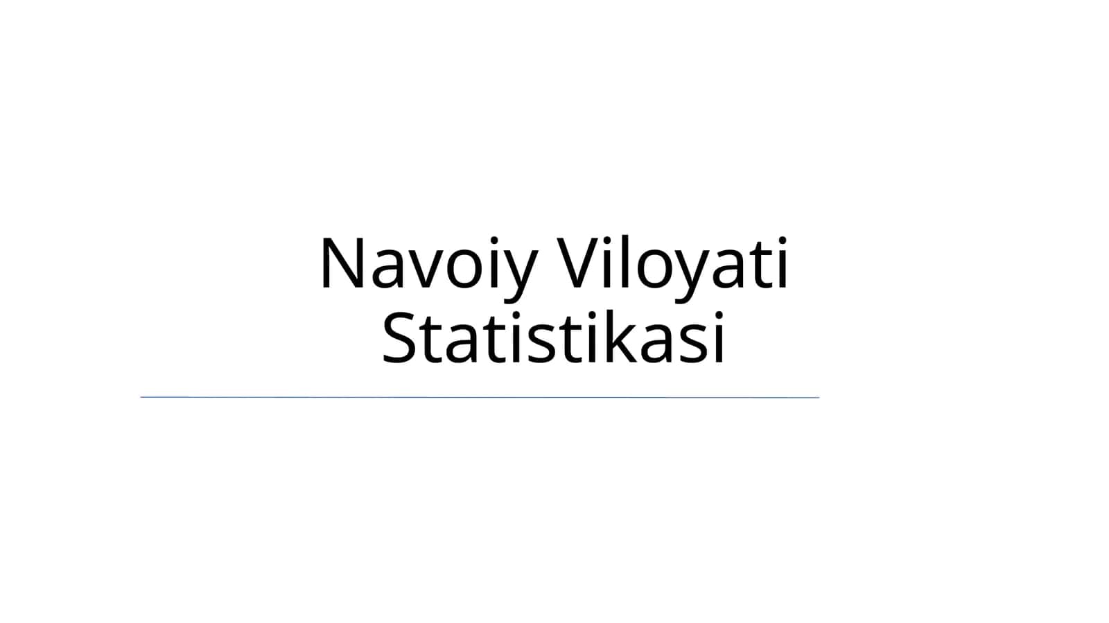Navoiy Viloyati Statistikasi