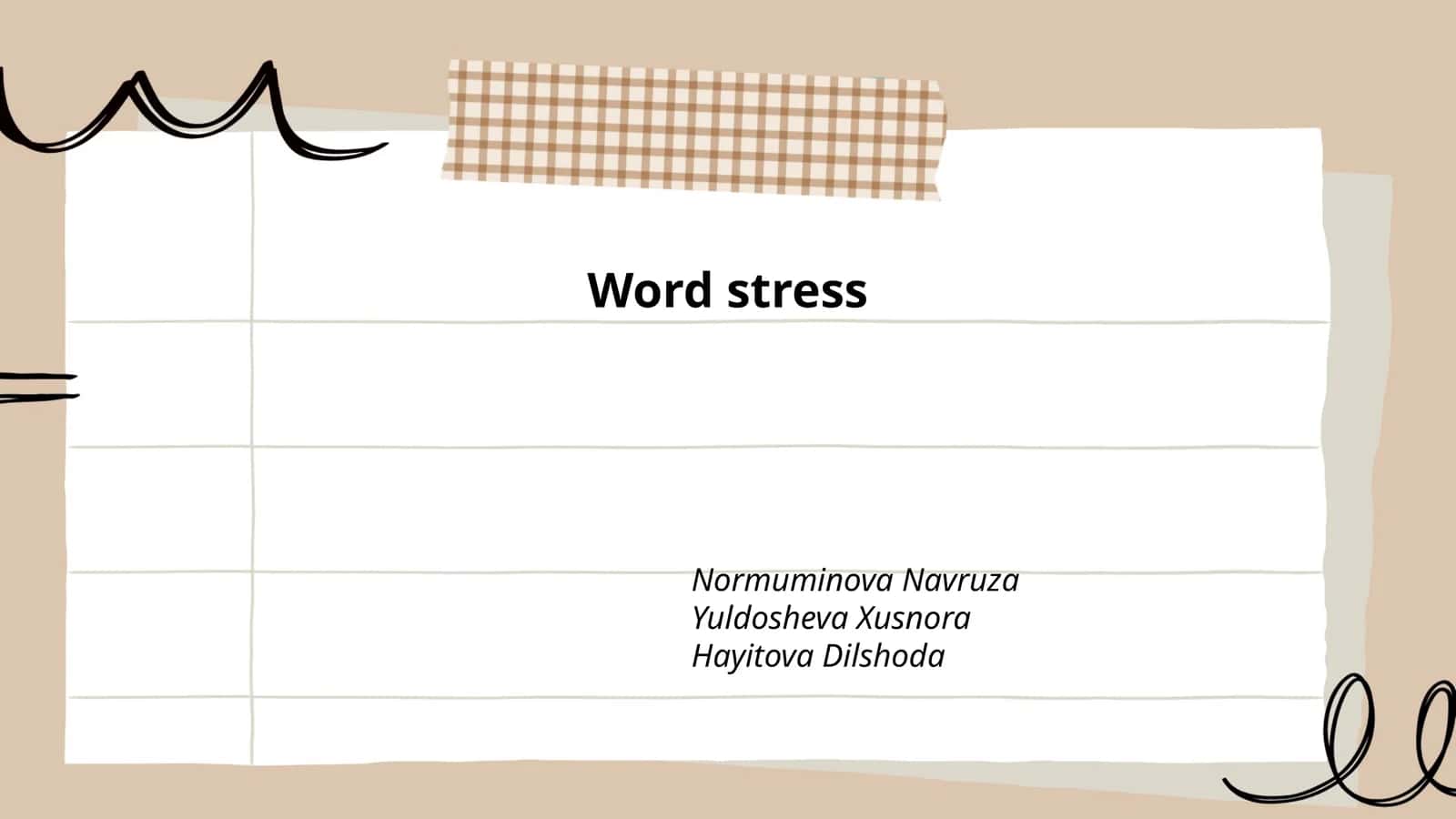 Word stress